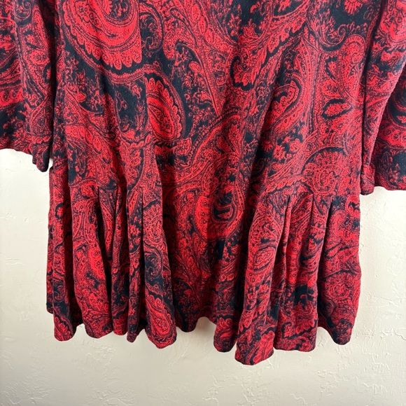 2 Ice Silk Dresses Red Black Handkerchief Bandana Print & Gray Floral 1X Bundle - Picture 8 of 16